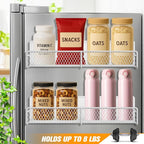 2 Pack Magnetic Spice Rack for Refrigerator, Rustproof Magnetic Shelf for Fridge - Image 2