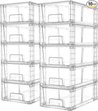 Vtopmart 10 Pack Stackable Storage Drawers, Easily Assemble Containers by Vtopmart