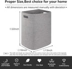 OIAHOMY Laundry Hamper, Laundry Basket，Rectangle Cotton Storage Basket - Image 3