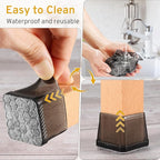 24PCS Square Chair Leg Floor Protectors, Furniture Sliders, Chair Leg Protectors - Image 5