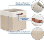 Temary Cube Storage Bins 13 Inch Fabric Storage Cubes Storage Baskets - Image 3