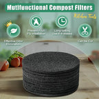 7.25 Inch Charcoal Filters for 10 Pack Kitchen Countertop Compost Bins - Image 3