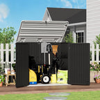 ZZM Large Outdoor Storage Shed, 48 Cu Ft Resin Versatile Storage Cabinet - Image 5