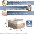 NaturalCozy Storage Baskets 16.8”x13”x7.6” Cotton Rope Woven Baskets - Image 2
