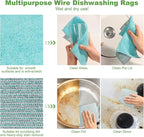 10counts Non Scratch Wire Dishcloth Multipurpose Wire Dishwashing Rag - Image 5
