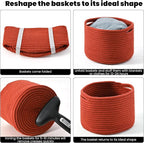 Small Storage Baskets for Organizing, Organizer Bins for Shelves, Small Woven - Image 7
