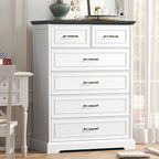 6 Drawer Dresser for Bedroom, Rustic Farmhouse Dresser by Thacuok