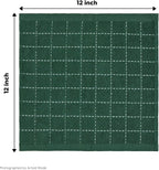 Artoid Mode Checkered Designed Cotton Green Terry Kitchen Dish Cloths, 12x12 - Image 7