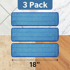 3 Pack Microfiber Pad Universal Commercial 17-18 Inch Head- Heavy Duty - Image 2