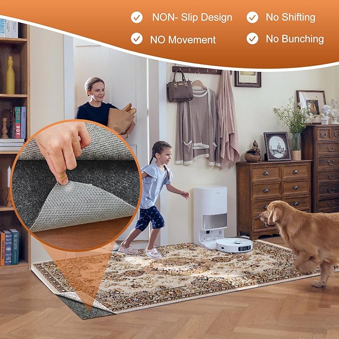 Felt Rug Pad, 4 x 6 Ft Rubber Non-Slip Rug Pad Gripper, Keep Rugs Secure and in - Image 6