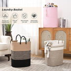 Woven Laundry Basket for Clothes, 100 L Large Rectangle Laundry Hampers - Image 6