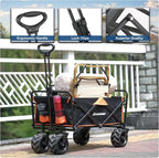 EchoSmile Heavy Duty 350 Lbs Capacity Collapsible Wagon, Outdoor Folding - Image 2