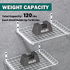 EVERHANGER Garage Wall Shelves 12x18 Inch, Wall Mounted Storage Shelf, Metal - Image 4