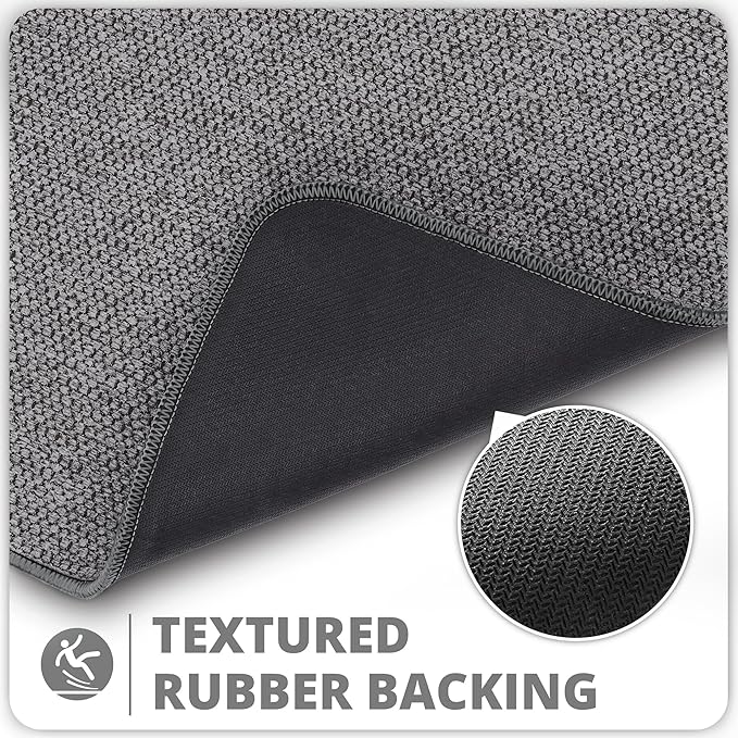 Toilet Rugs U Shaped Bathroom Rug, Machine Washable Non Slip Quick Dry Super - Image 4