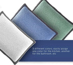 2-Sided Premium Microfiber Dish Sponge and Scrubber 3 Pack Variety - Image 4