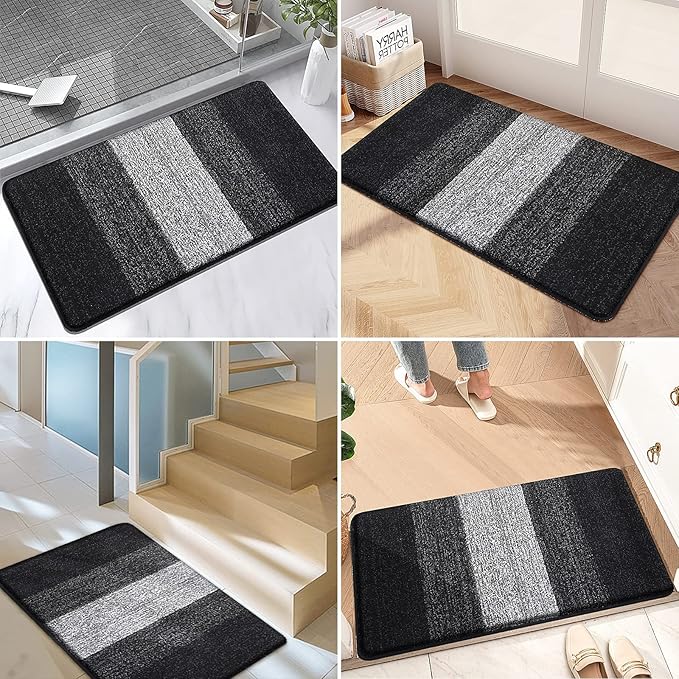Kitinjoy Indoor Outdoor Door Mat, 32x20 Non-Slip Absorbent Dirt Trapper - Image 6
