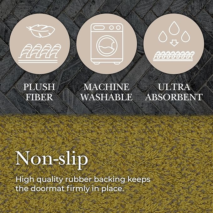Premium Microfiber Indoor Door Mat – 24"x36" Washable Entry Mat, Waterproof - Image 8