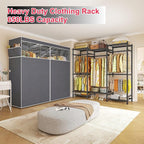 Raybee Clothes Rack with Cover Heavy Duty Clothing Racks - Image 6