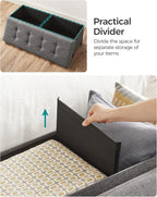 SONGMICS Storage Ottoman Bench, Foldable Foot Rest - Image 8