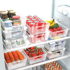 Simple Houseware Stackable Plastic Woven Basket Organizer, 6 Pack, 14.5" x 8.5" - Image 2