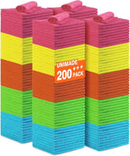 Microfiber Cleaning Cloth, 200PK Reusable Shop Rags Bulk Microfiber Cleansing by Unimade