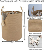 Cotton Rope Laundry Basket Hamper - Image 2