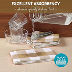 Native Fab 6 Pack Buffalo Check Kitchen Towels16 x26 - Image 3