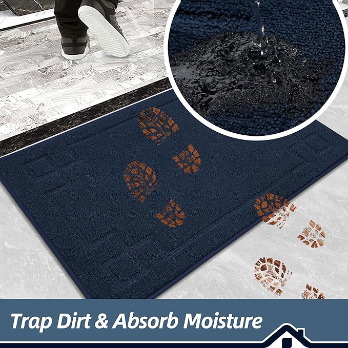 BEQHAUSE Door Mat 20" x 32", Non-Slip Door Mats Indoor Entryway Rugs Washable - Image 4