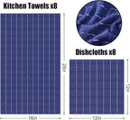 Homaxy Microfiber Kitchen Towels and Dishcloths Set, 16 Pack Soft and Absorbent - Image 6