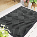 Smiry Front Door Mat Outside Entrance, Heavy Duty Outdoor Indoor Natural Rubber - Image 8