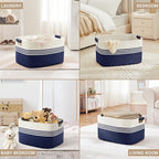72L Large Laundry Basket with Leather Handles - Image 4