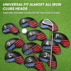 FINGER TEN Golf Club Covers for Irons Magnetic Value 11 Pack, Synthetic Leather - Image 6