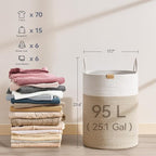 Laundry Hamper 95L, Large Laundry Basket - Image 6