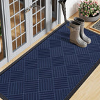 Smiry Front Door Mat Outside Entrance, Heavy Duty Outdoor Indoor Natural Rubber by Smiry