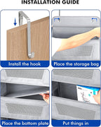 Meolsaek Over the Door Organizer, 46lbs Load and Anti-Tilt Design，5 Tier Behind - Image 6