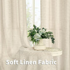 YoungsTex Boho Linen Curtains 63 Inch Length 2 Panels - Image 8