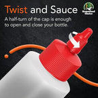 6-pack Plastic Squeeze Bottles for Sauces - 16oz Condiment Squeeze Bottles for - Image 4