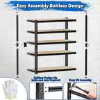 Garage Shelving, 5 Tier Adjustable Metal Organizer Wire Rack - Image 5