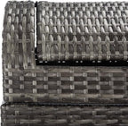 SAFAVIEH Outdoor Collection Mazeli Grey Brown Woven Swing Top Dome Lid Trash - Image 15