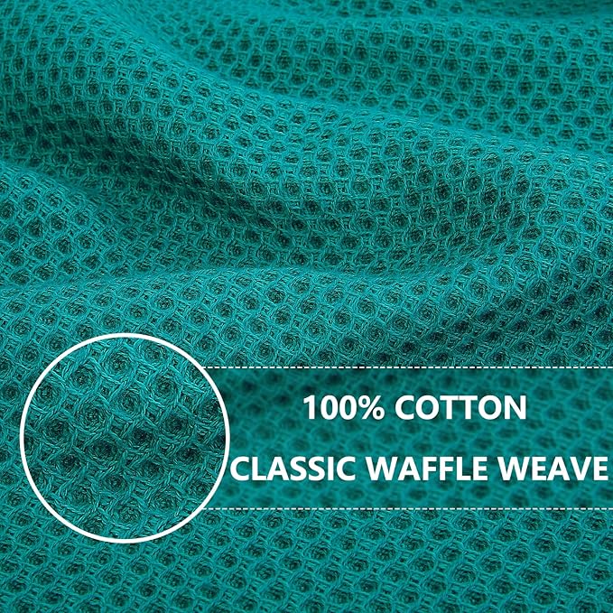 Homaxy 100% Cotton Waffle Weave Kitchen Dish Cloths, Ultra Soft Absorbent Quick - Image 2