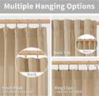 YoungsTex Burlap Linen Semi Sheer Curtains 84 Inch Length - Image 5