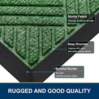 Smiry Front Door Mat Outside Entrance, Heavy Duty Outdoor Indoor Natural Rubber - Image 4