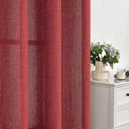 YoungsTex Red Linen Curtains 40 Inch Long - Image 7