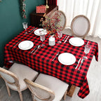 Classic Gingham Buffalo Xmas Tablecloth Fabric - Image 3