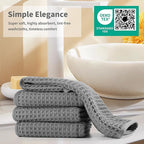 Microfiber Waffle Face Towels, 2 Pieces, Fast Drying, Lint Free - Image 6