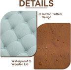 24Inch Round Storage Ottoman - Image 4