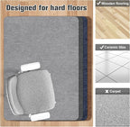 Placoot Desk Chair Mat for Hardwood Floor Corduroy Surface 1/6" Thick 55"x35" - Image 4