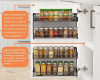 CAXXA 2 PK 2 Tier Mesh Kitchen Counter-top or Wall Mount Spice Rack Jars - Image 8