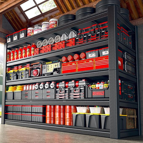 3125LBS Storage Shelves, 60.1" W Garage Shelving Heavy Duty, Adjustable Metal by Unknown