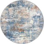 IOHOUZE Abstract Round Area Rug 6 Ft Washable Circle Rugs Large Round Rug Non - Image 9